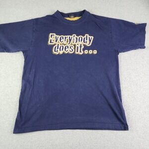 Notre Dame Fighting Irish T-Shirt Mens Large Navy Starter NCAA Football Sports